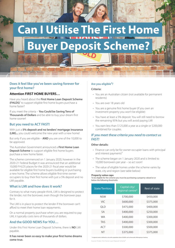 First Home Buyer Deposit Scheme