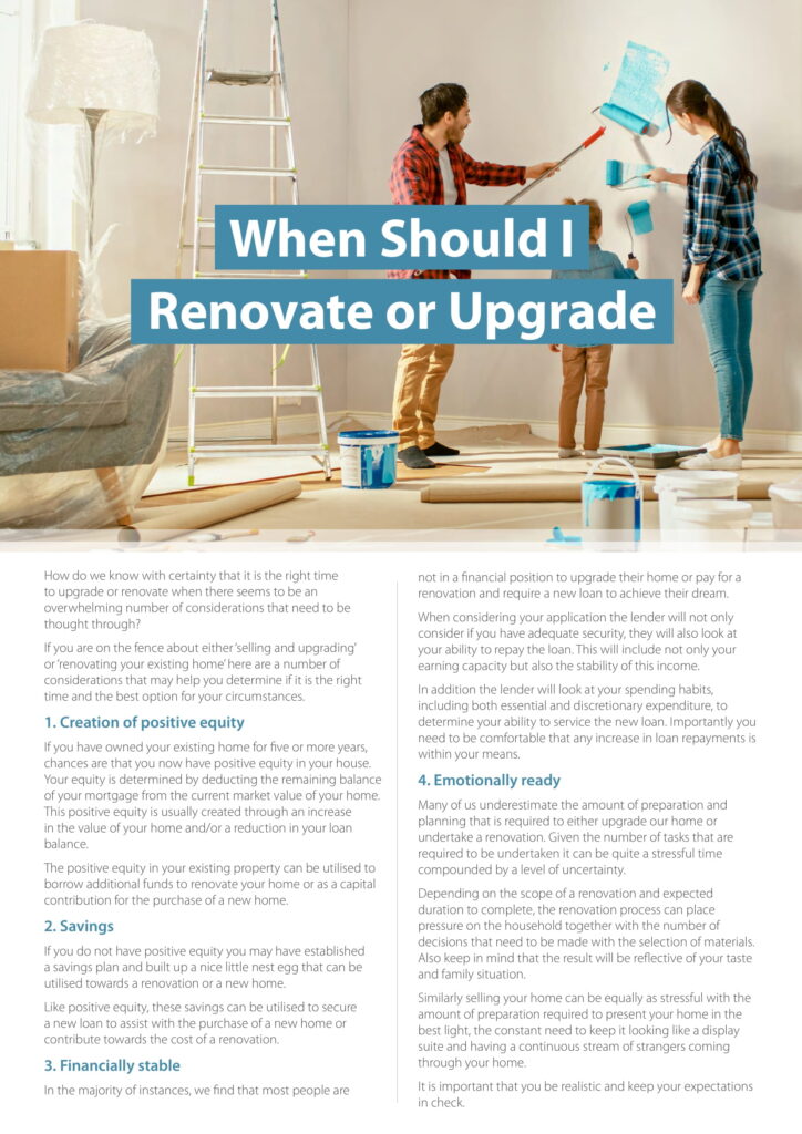 Renovate and Upgrade